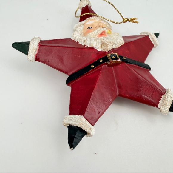 Kurt Alder Santa Claus Star Christmas Ornament Resin Folk Art Country Farmhouse - Picture 4 of 12